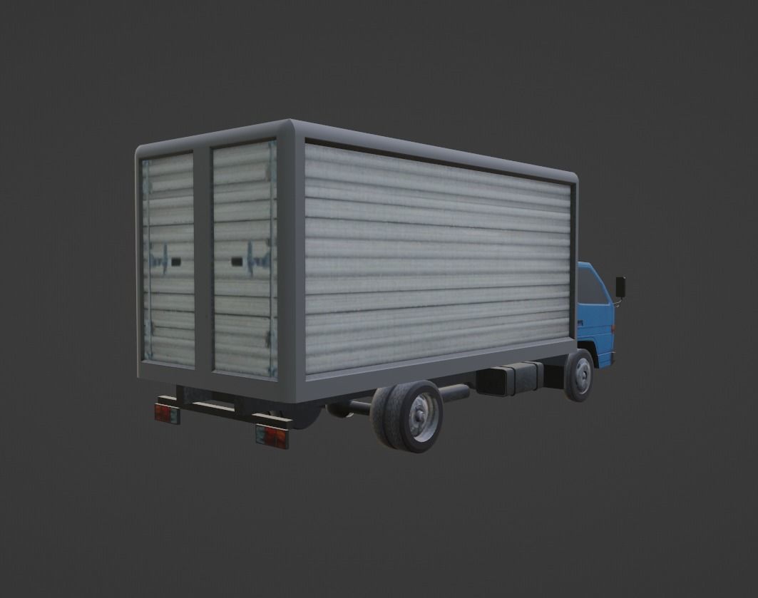Isuzu ELF Low-poly 3D model_7