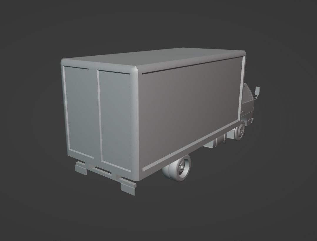 Isuzu ELF Low-poly 3D model_2