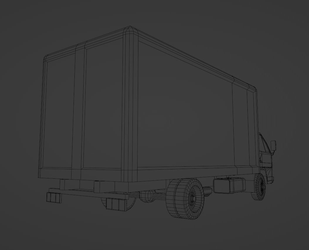 Isuzu ELF Low-poly 3D model_1