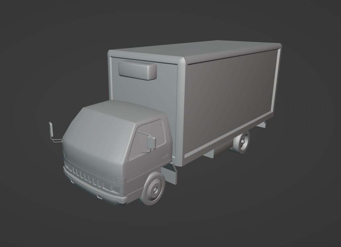Isuzu ELF Low-poly 3D model_8
