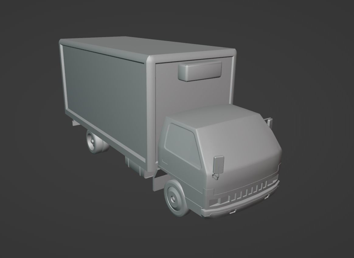 Isuzu ELF Low-poly 3D model_9