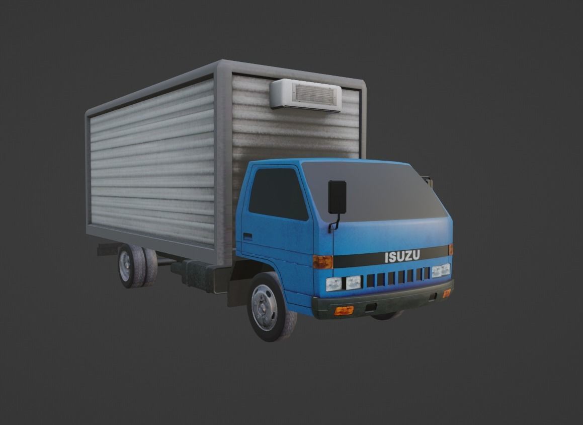 Isuzu ELF Low-poly 3D model_5