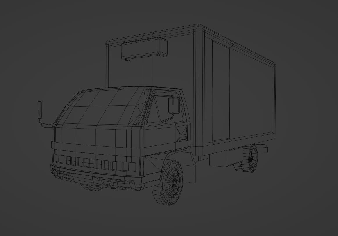 Isuzu ELF Low-poly 3D model_10