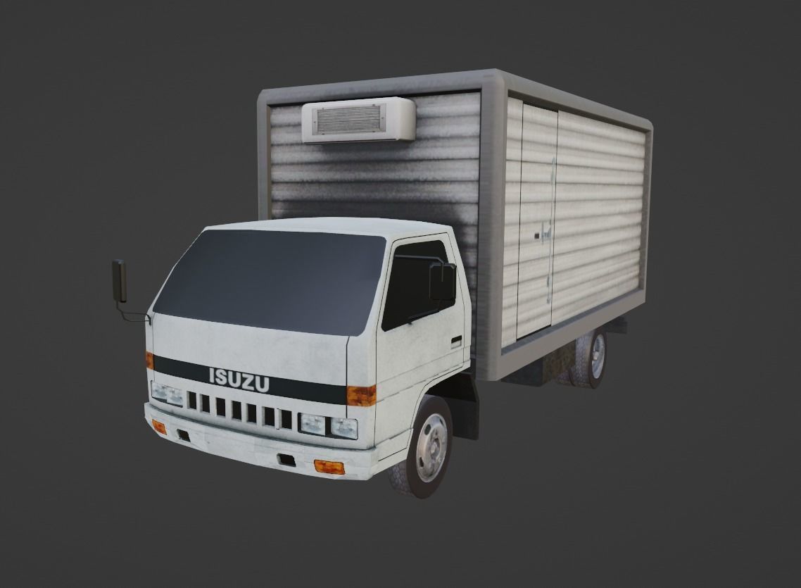 Isuzu ELF Low-poly 3D model_3