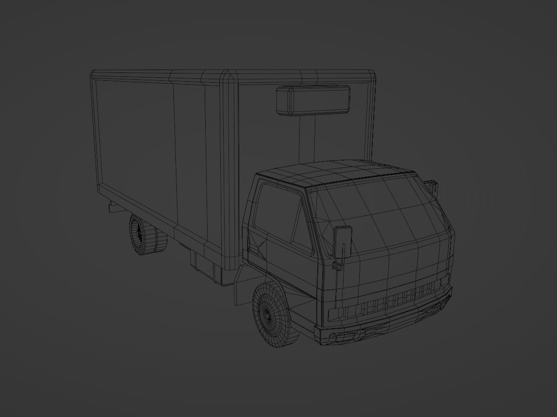 Isuzu ELF Low-poly 3D model_11