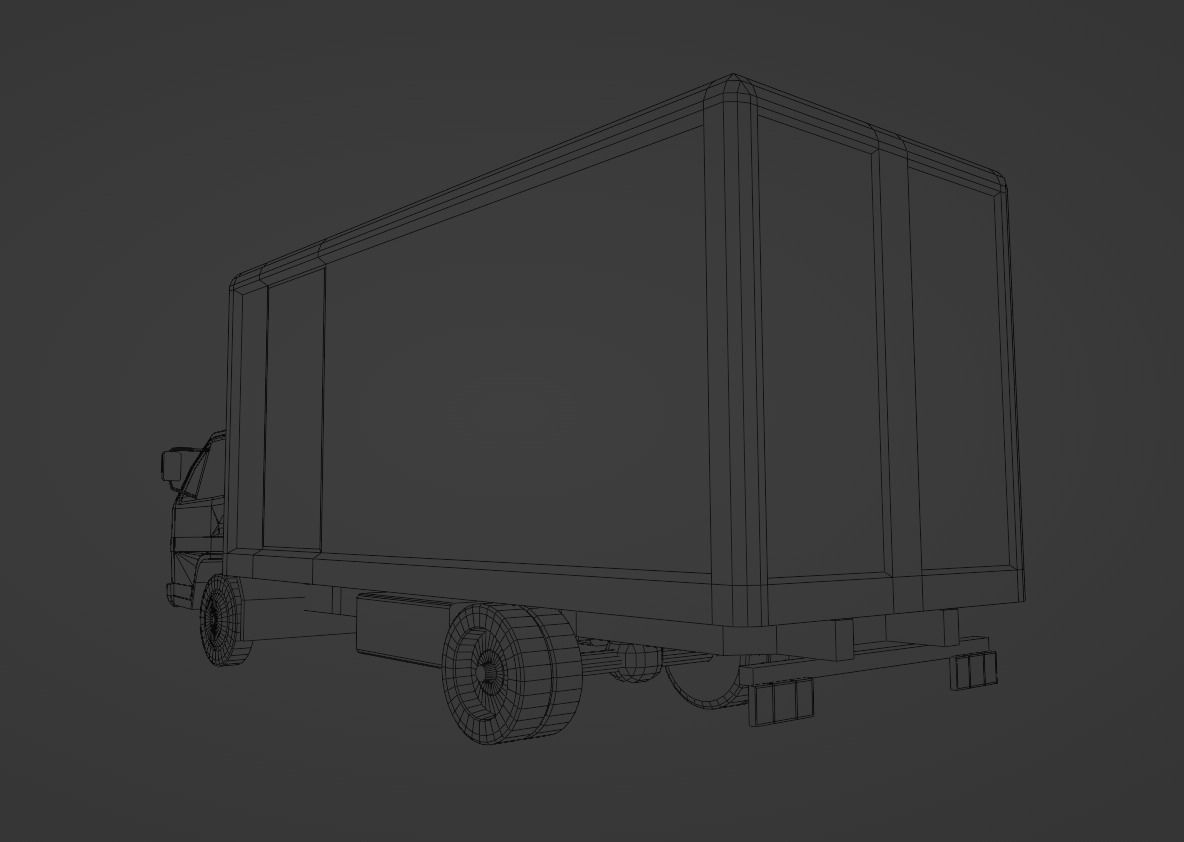 Isuzu ELF Low-poly 3D model_12