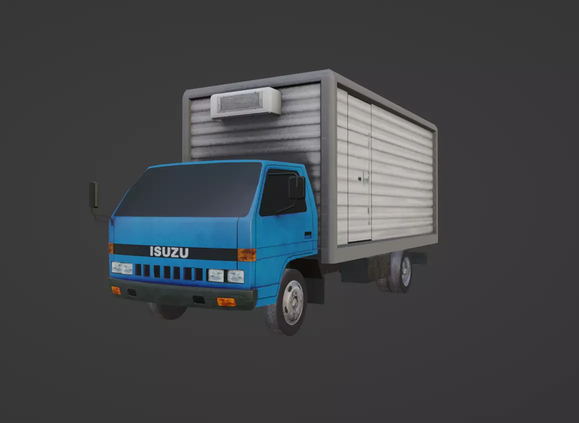 Isuzu ELF Low-poly 3D model_0