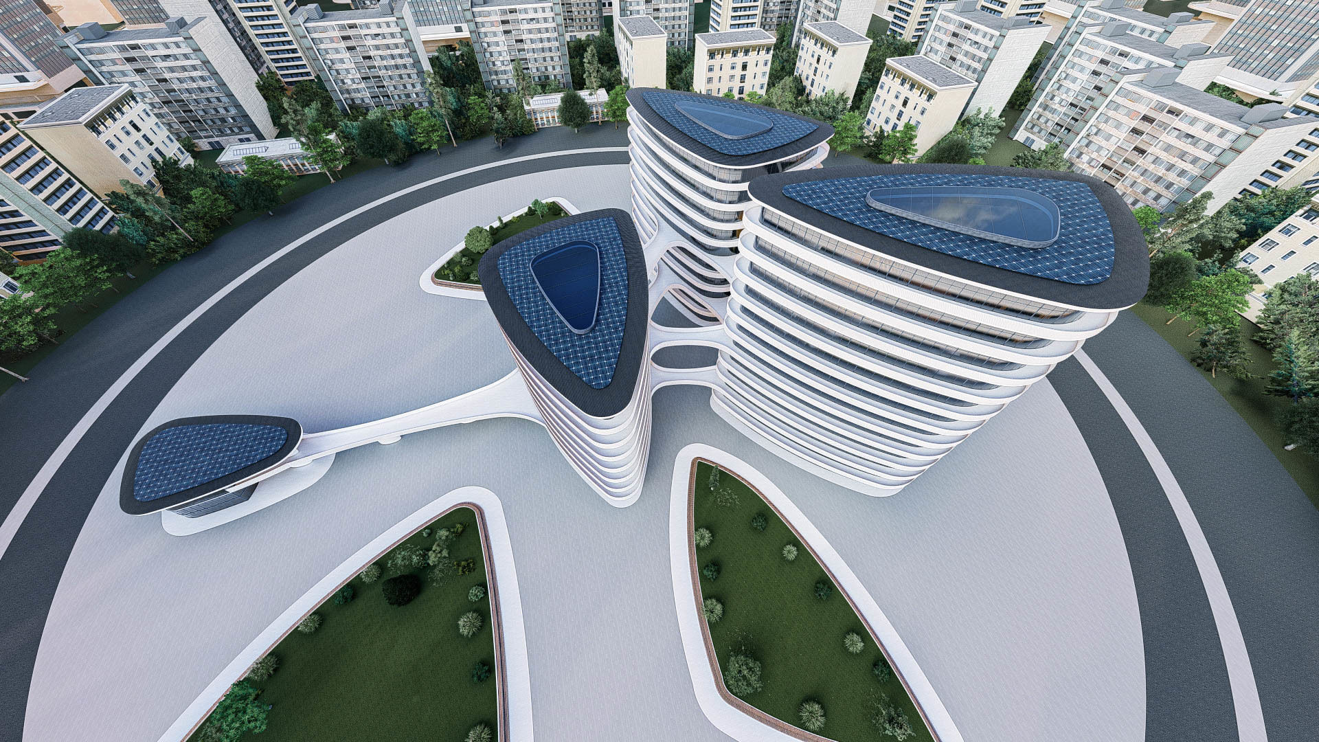 University Complex Building  3D model_3