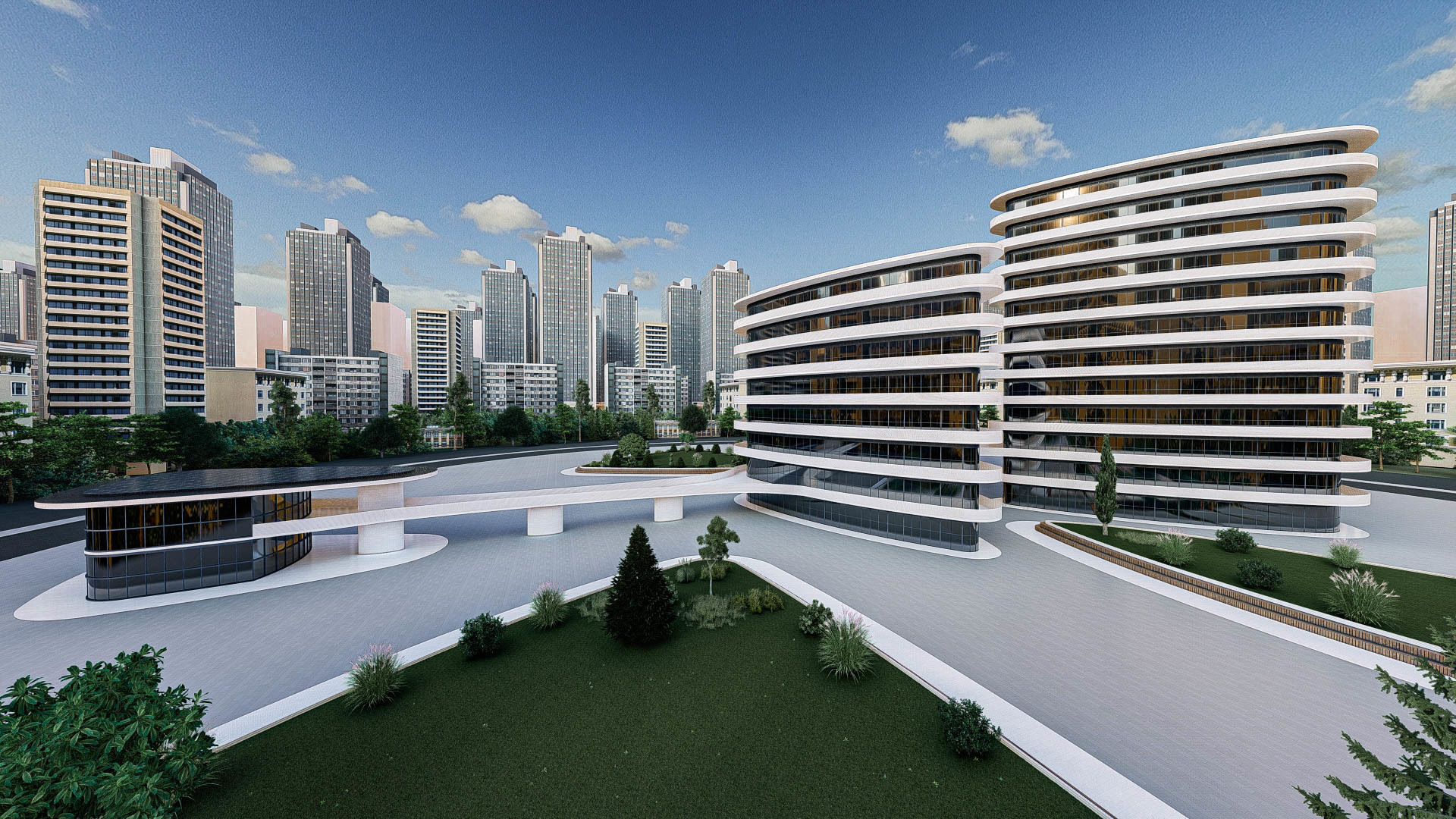 University Complex Building  3D model_4