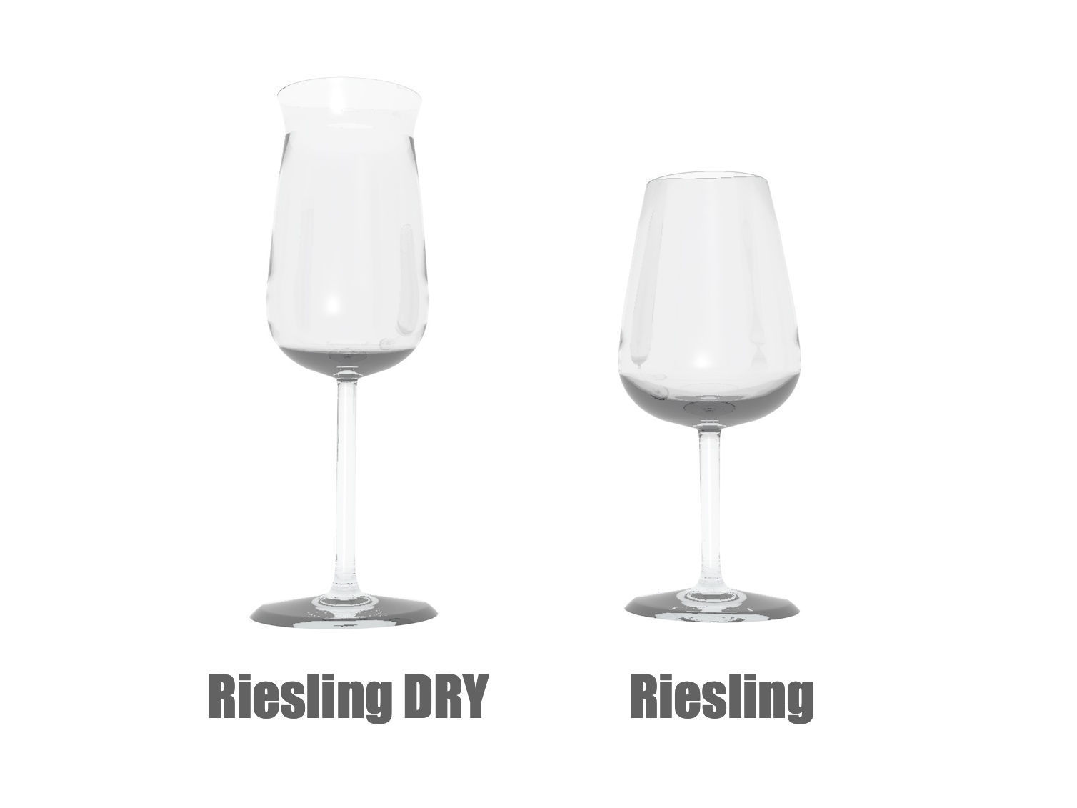 Wine glass Riesling Dry Champagne cocktail barware 3D model_18