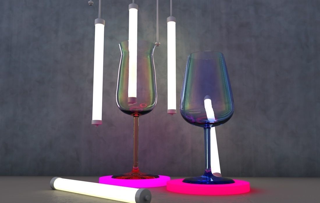 Wine glass Riesling Dry Champagne cocktail barware 3D model_20