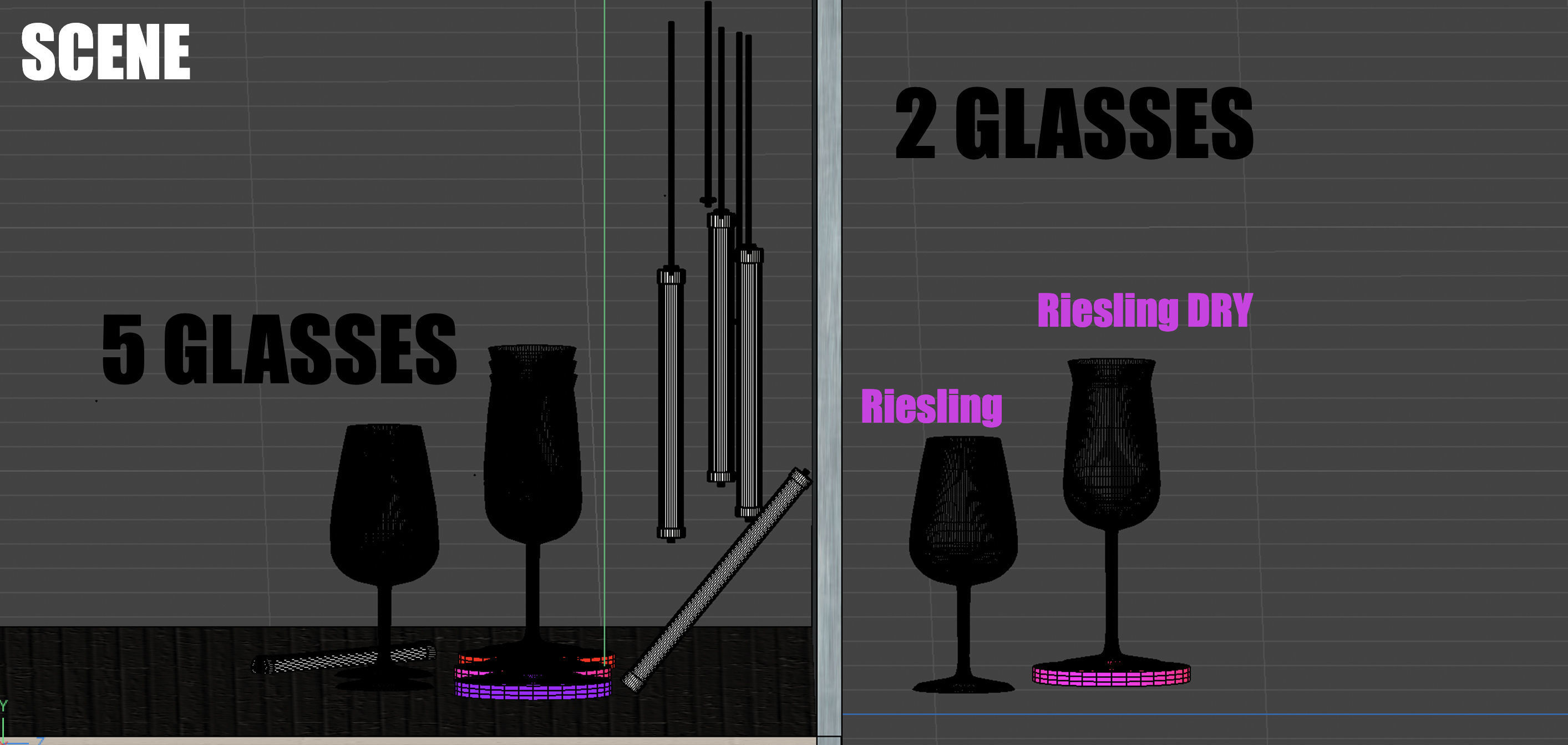 Wine glass Riesling Dry Champagne cocktail barware 3D model_6
