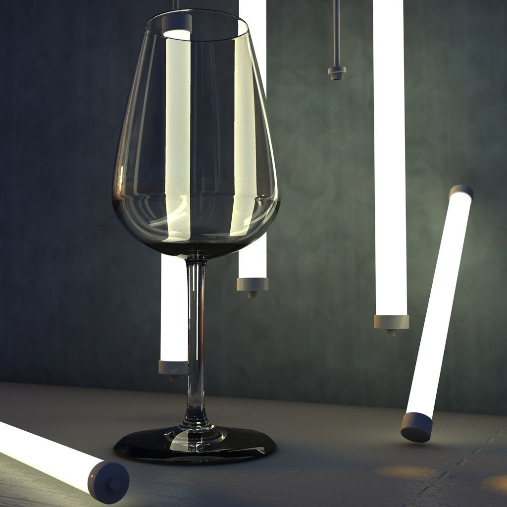 Wine glass Riesling Dry Champagne cocktail barware 3D model_10