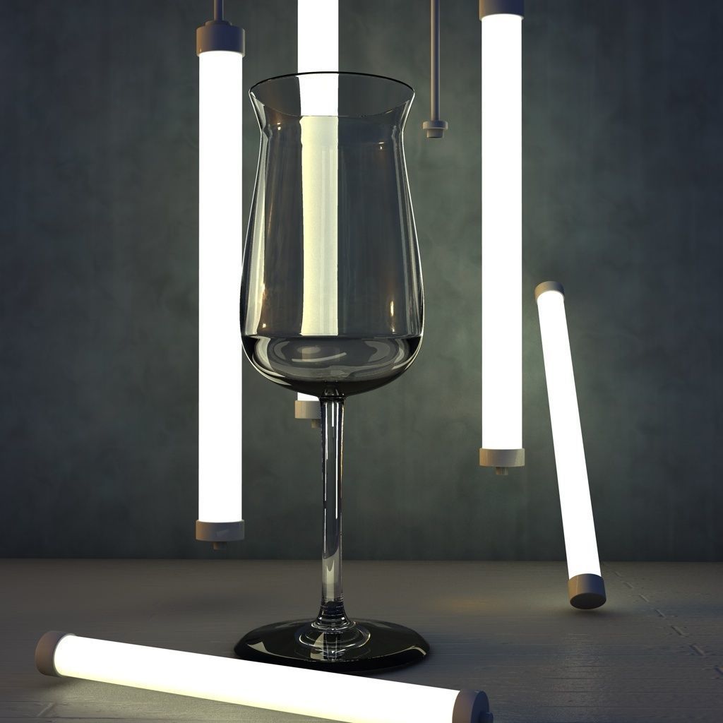 Wine glass Riesling Dry Champagne cocktail barware 3D model_12