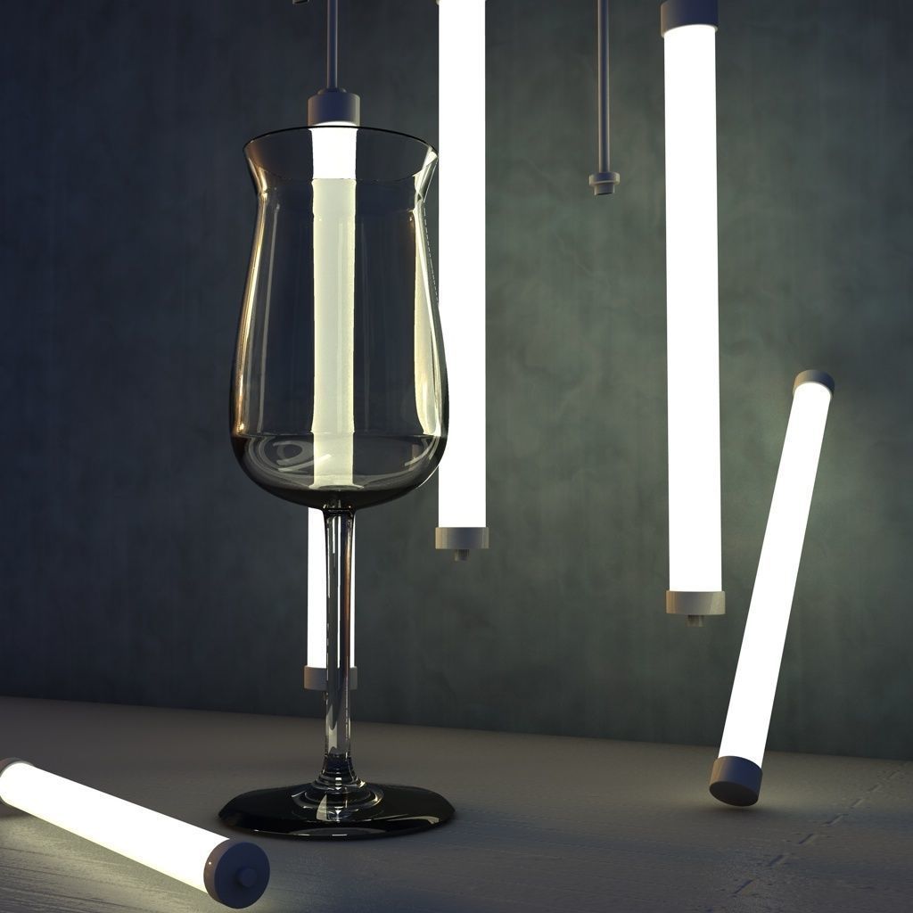 Wine glass Riesling Dry Champagne cocktail barware 3D model_11