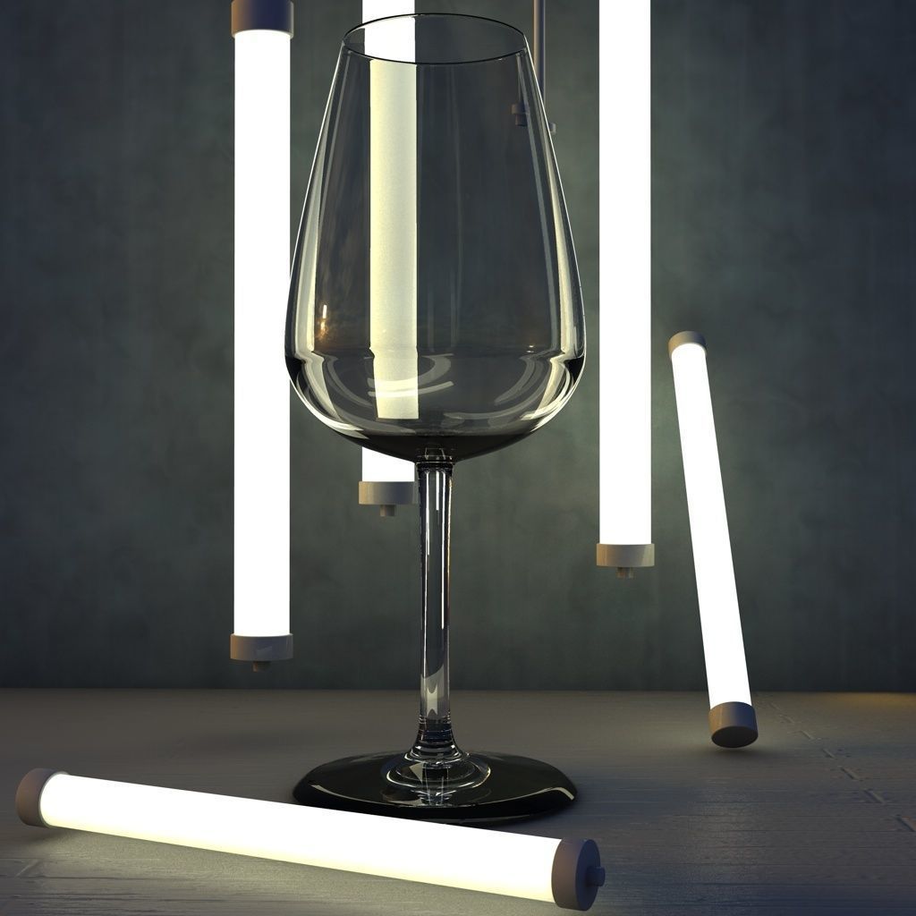 Wine glass Riesling Dry Champagne cocktail barware 3D model_15