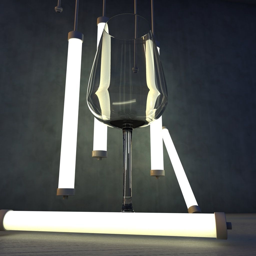 Wine glass Riesling Dry Champagne cocktail barware 3D model_16