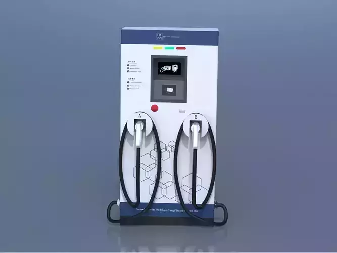 Double-gun AC charging pile 3D model