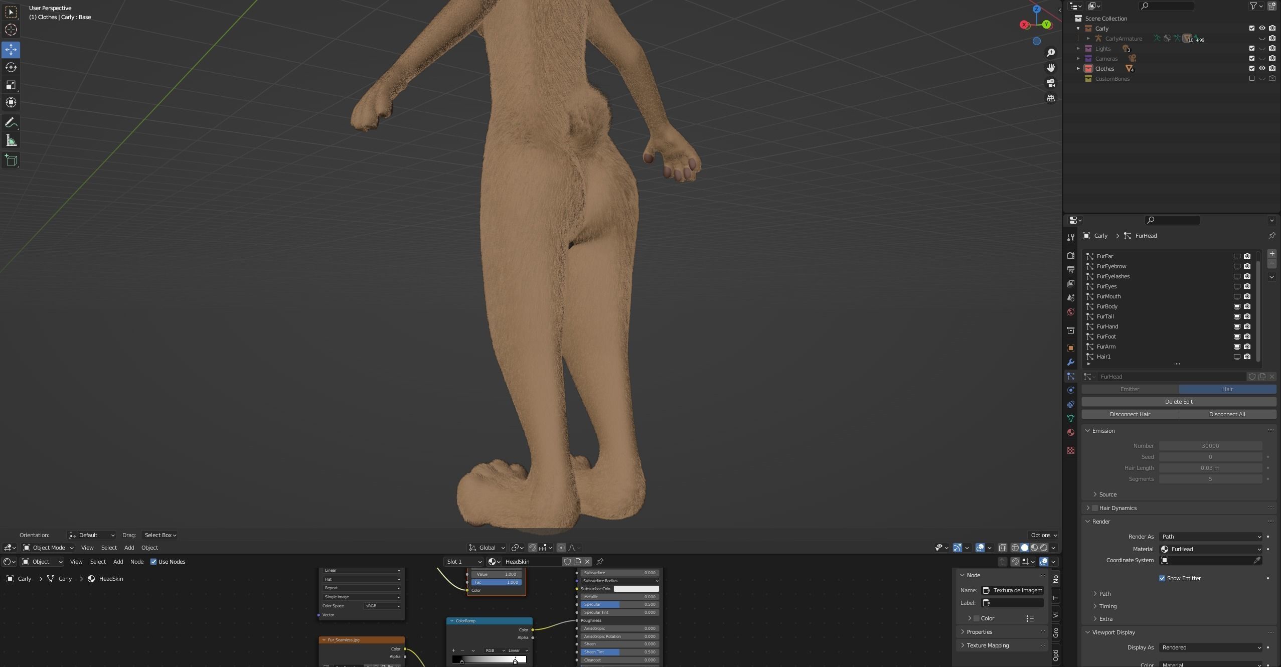 Carly Anthro Rabbit 3D model_105