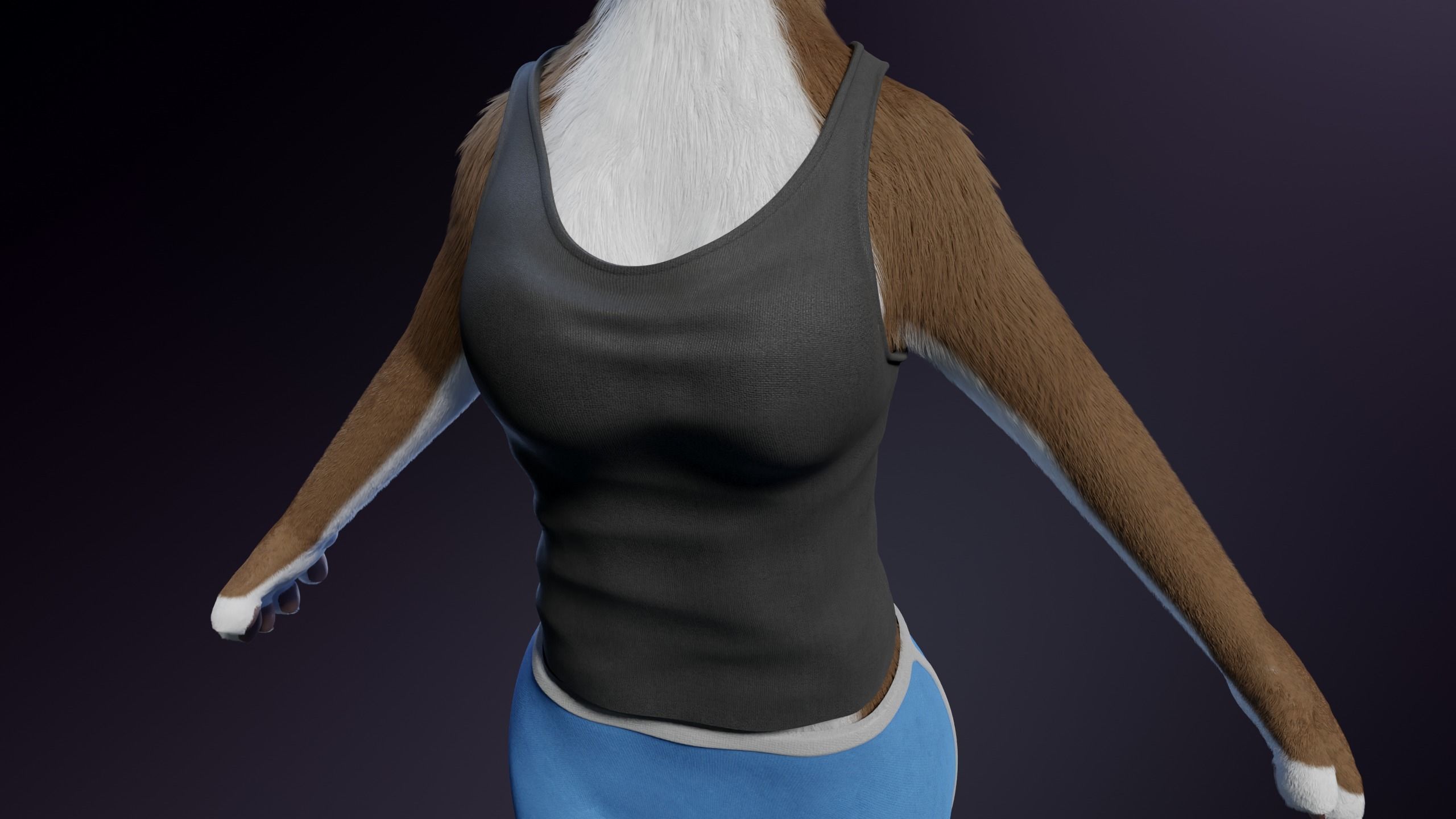 Carly Anthro Rabbit 3D model_29