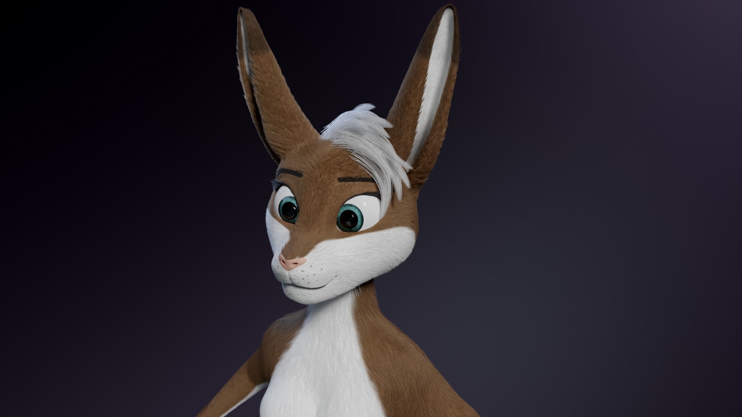 Carly Anthro Rabbit 3D model_4