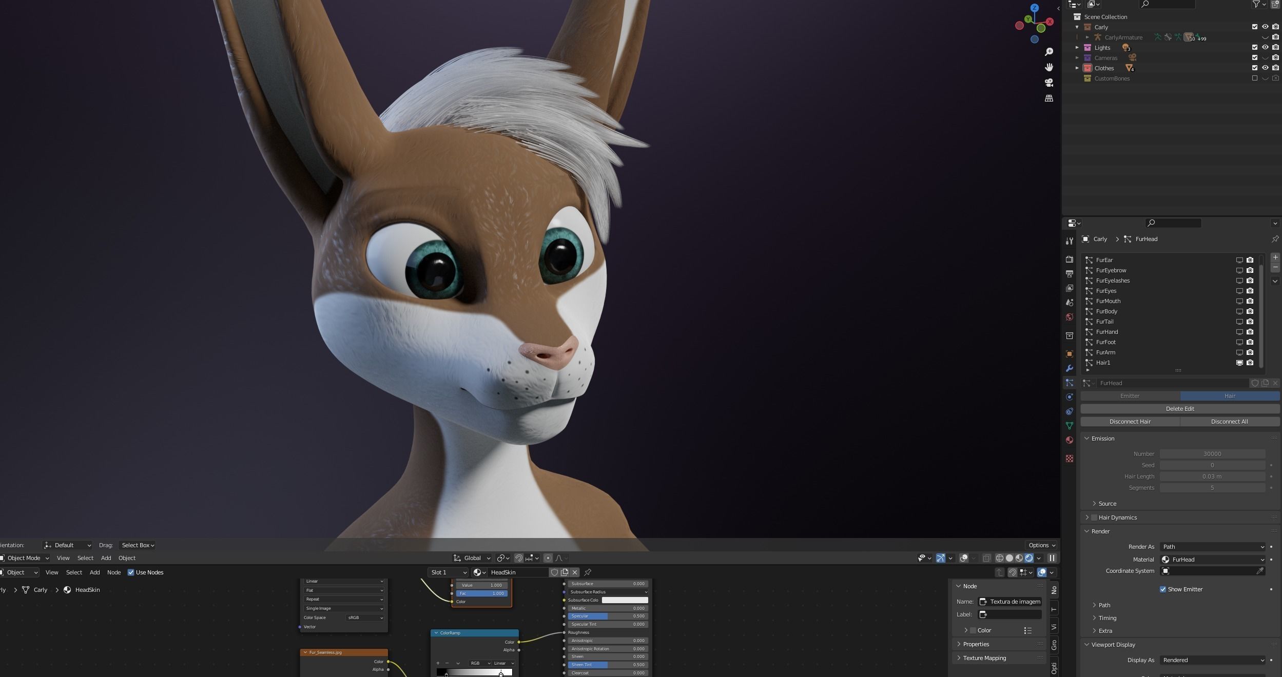 Carly Anthro Rabbit 3D model_107