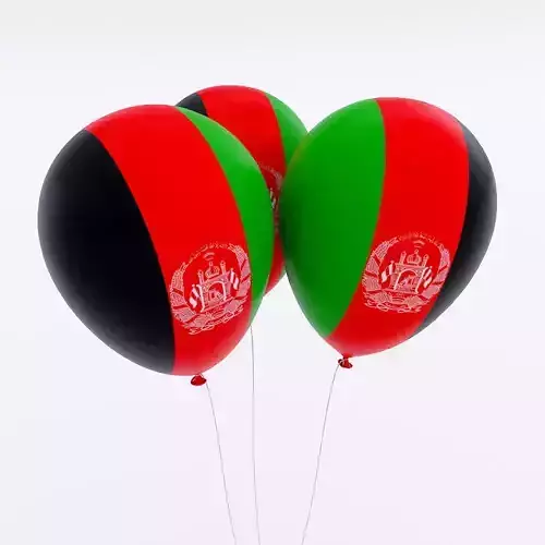 Afghanistan country balloon 3d model 