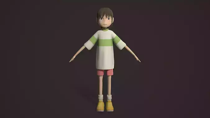 CHIHIRO 3D MODEL - SPIRITED AWAY - GHIBLI 