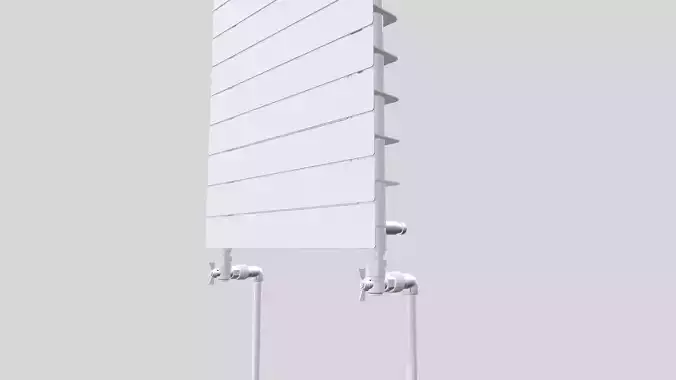 Radiator floor lamp