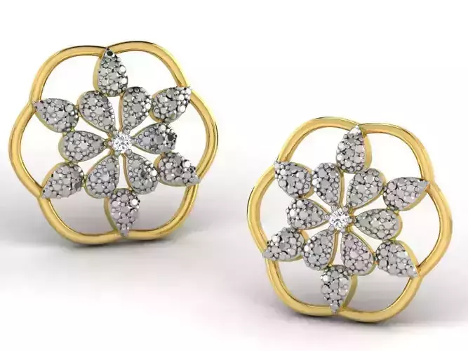 Diamond Earring 3D print model
