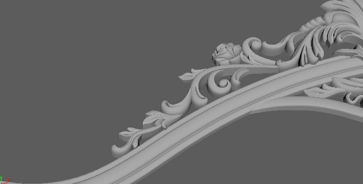 the crown is perfect for a sofa or bed 3D model_3