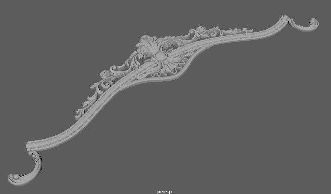 the crown is perfect for a sofa or bed 3D model_1