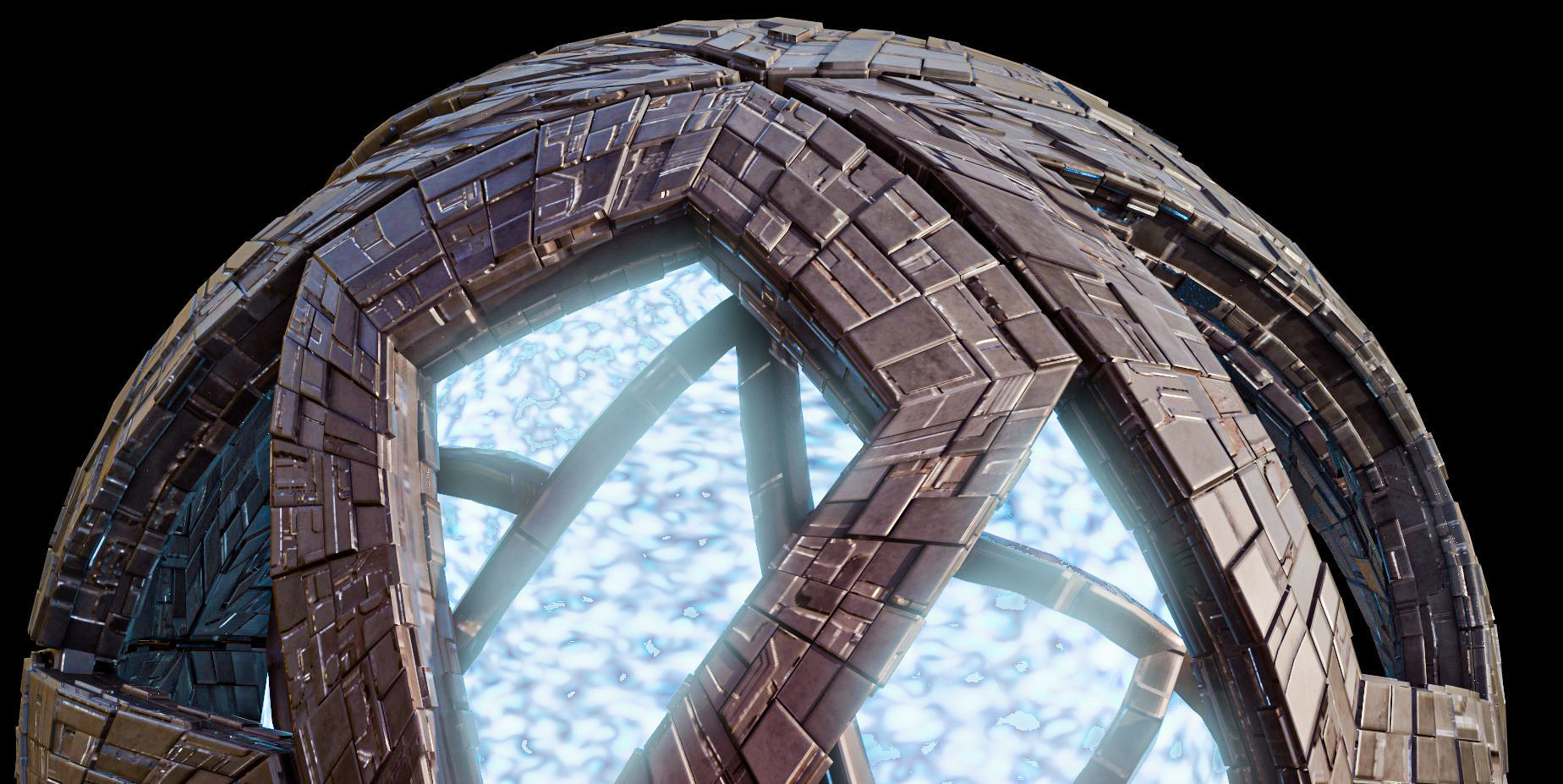 Star Core Space Station alRihla Low-poly 3D model_3