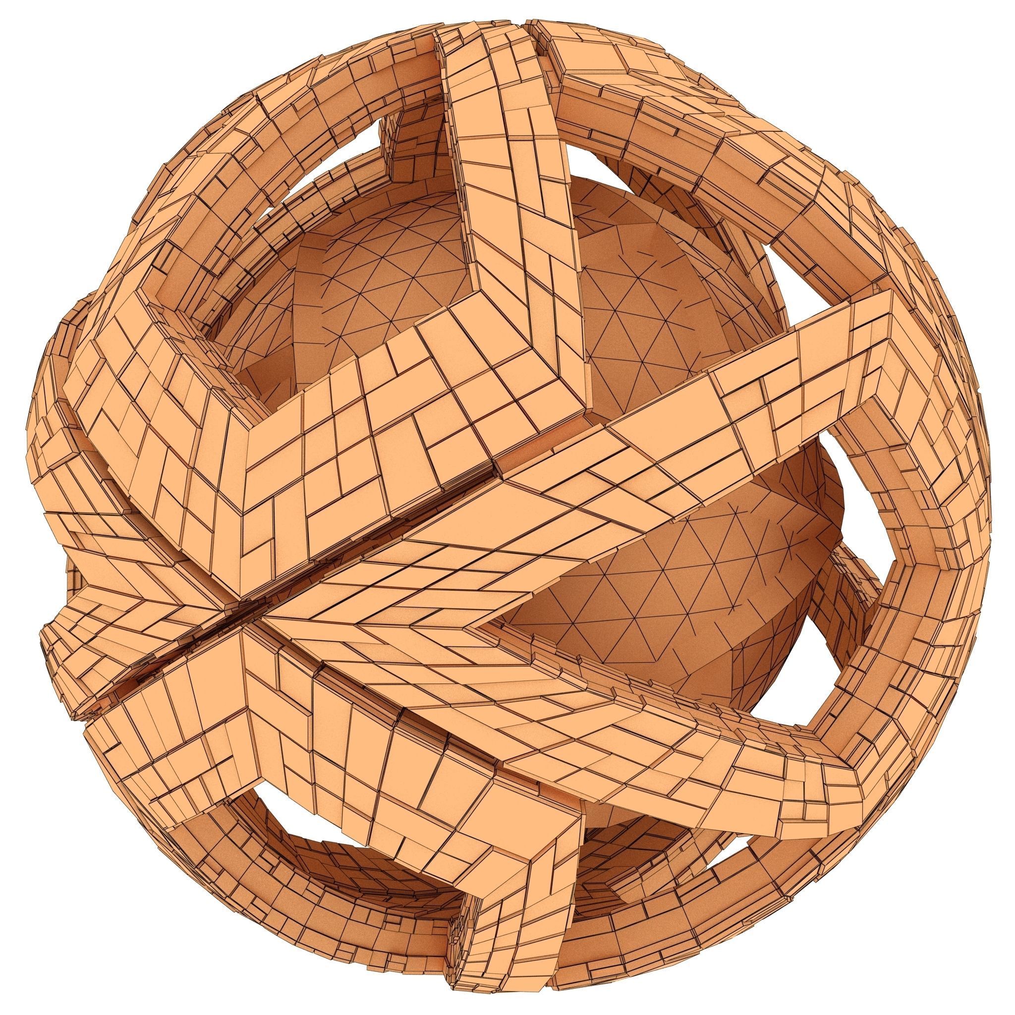 Star Core Space Station alRihla Low-poly 3D model_4