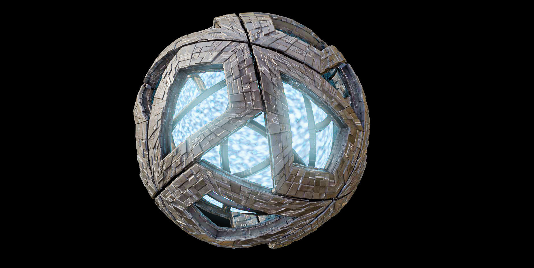 Star Core Space Station alRihla Low-poly 3D model_2