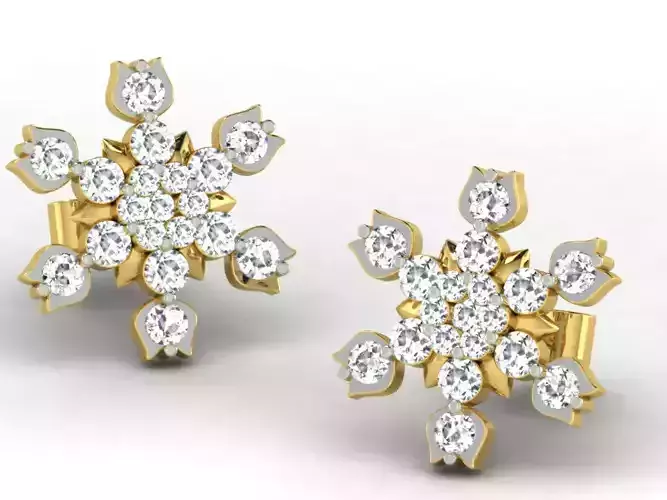 Diamond Earring 3D print model