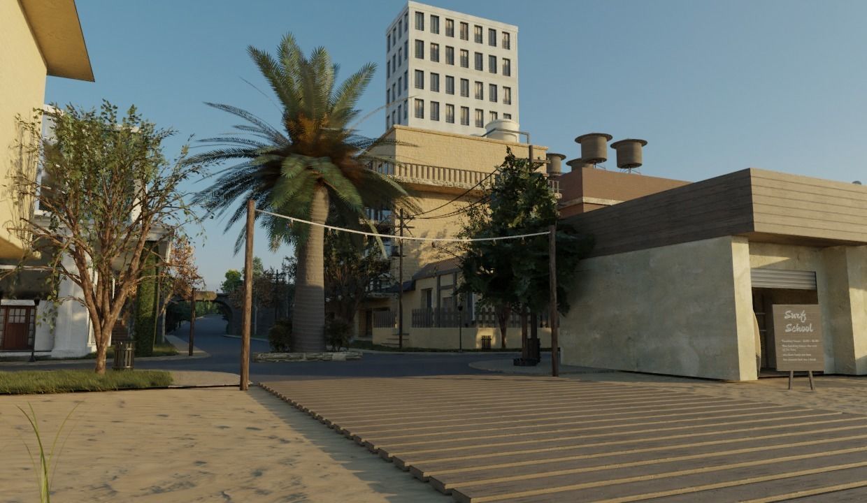 Urban beach and nature areas 3D Model Collection_8