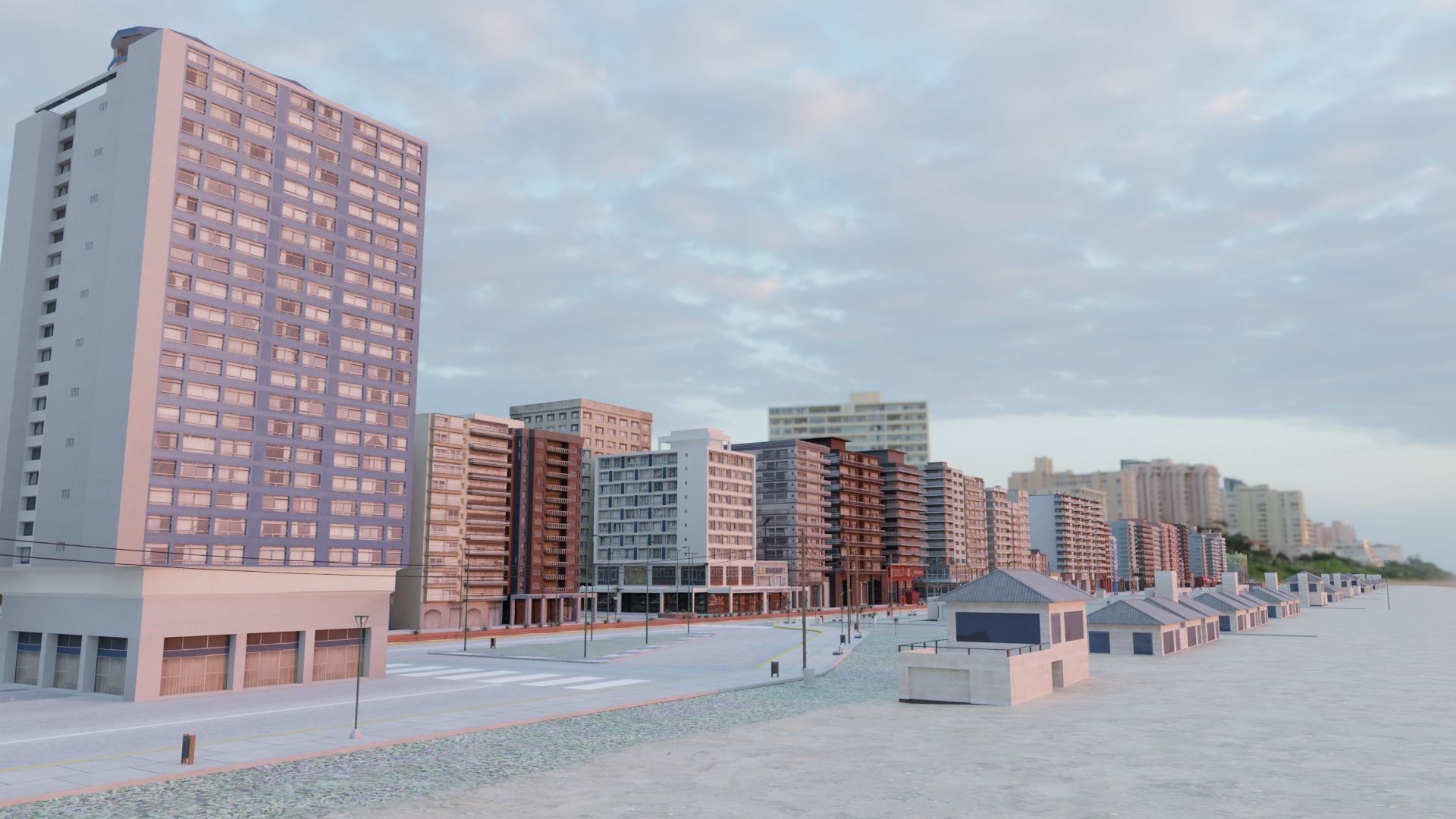 Urban beach and nature areas 3D Model Collection_10