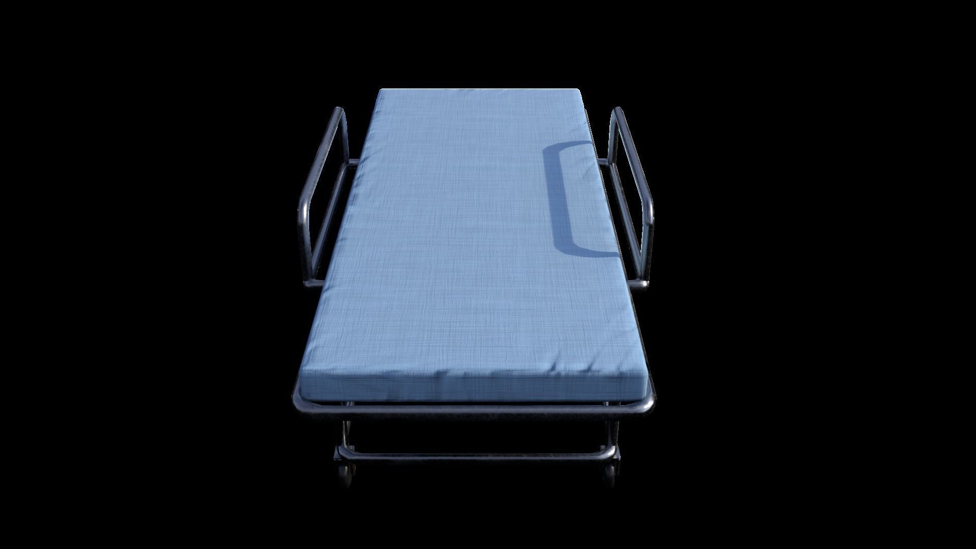 Bed Model hospital on wheels 3D model_4