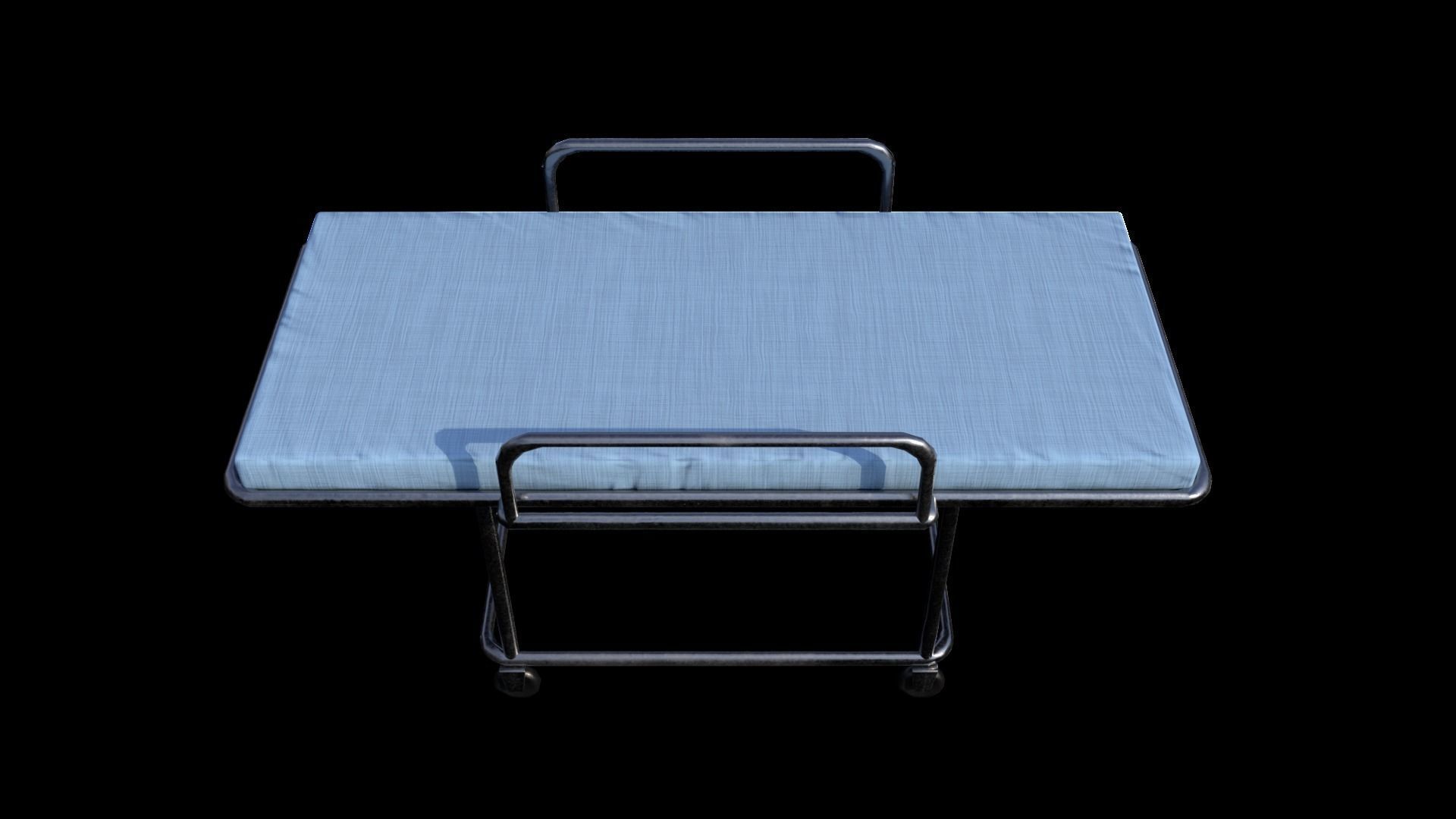 Bed Model hospital on wheels 3D model_2