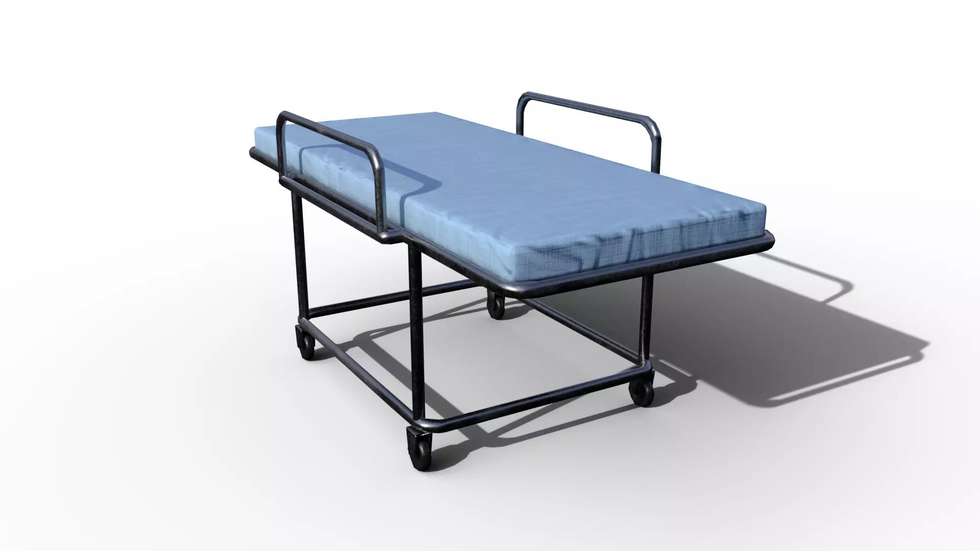 Bed Model hospital on wheels 3D model_0