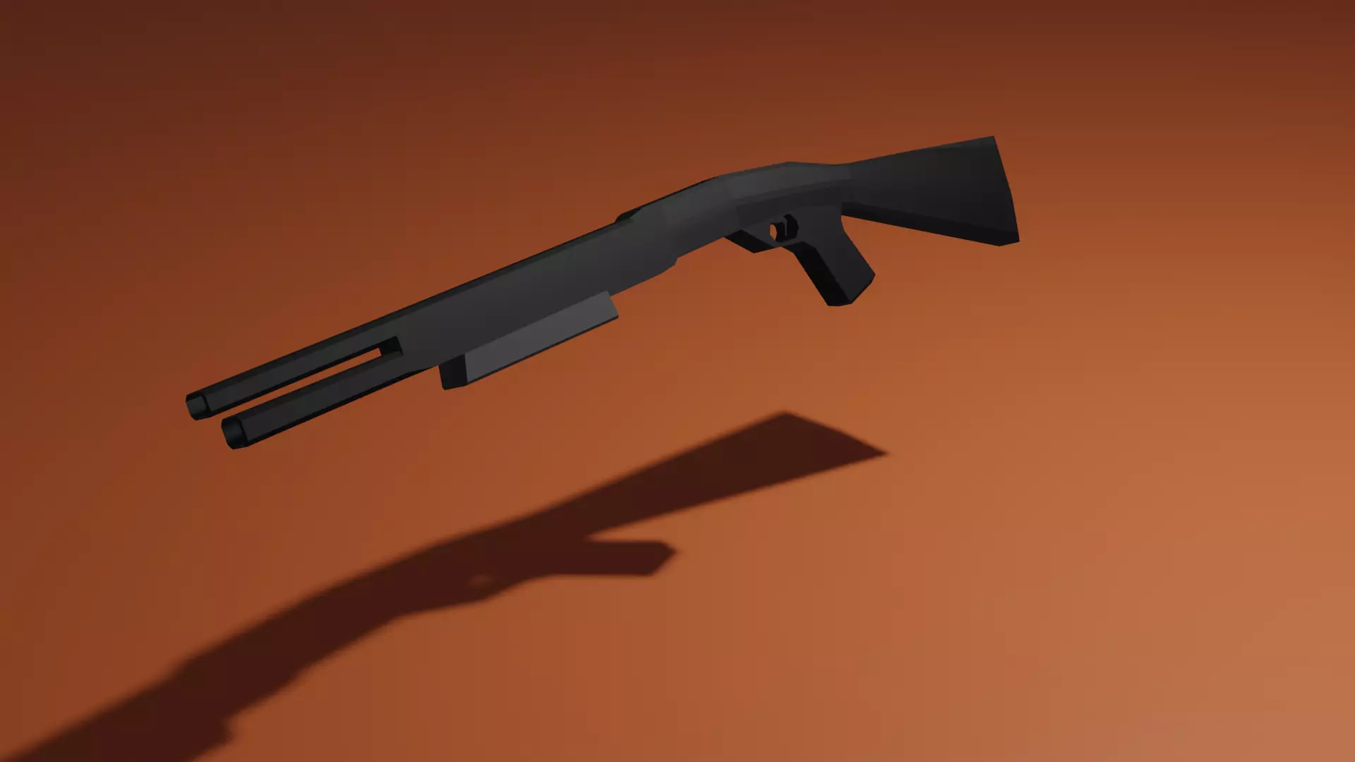 SAS 12 Shotgun model  Low-poly 3D model_0