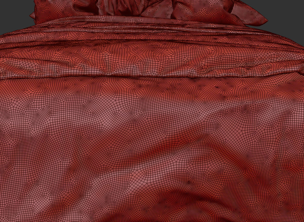 Double bed 3D model_6