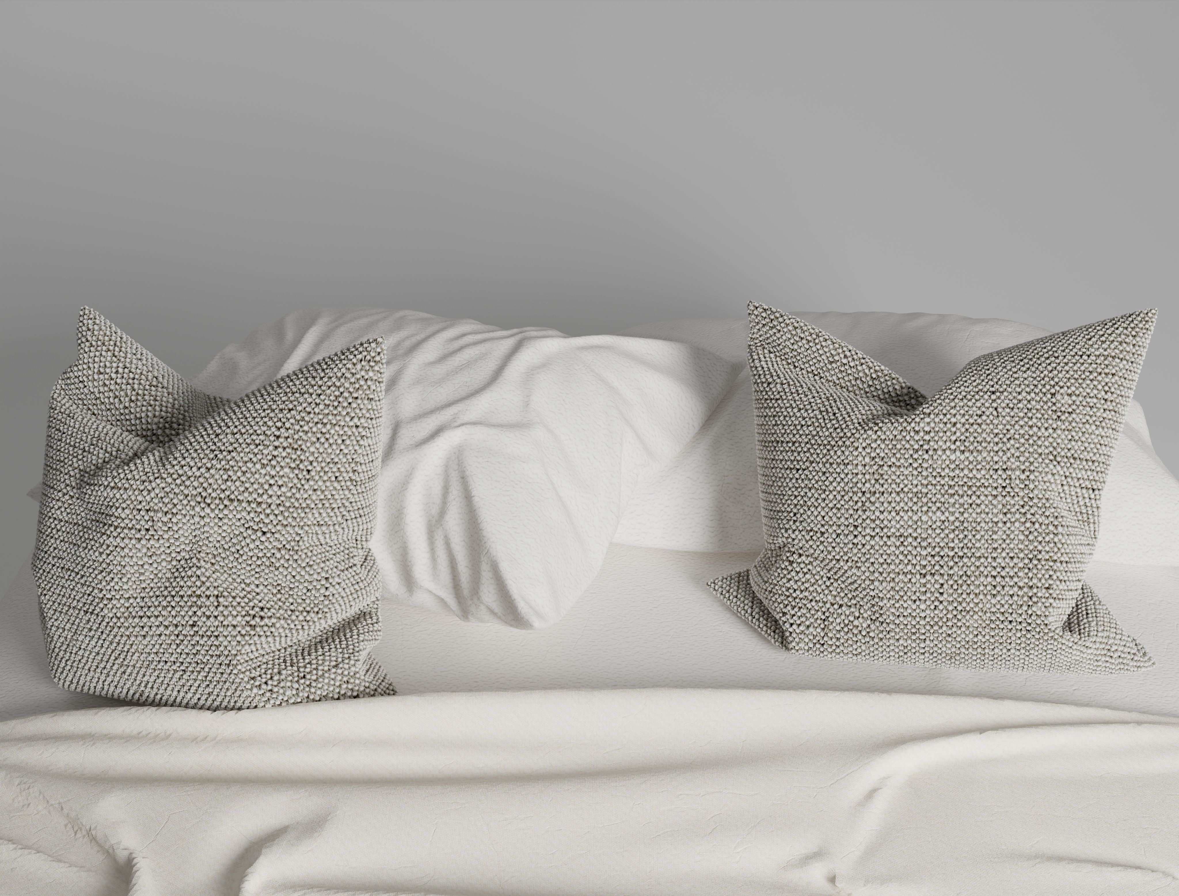 Double bed 3D model_3