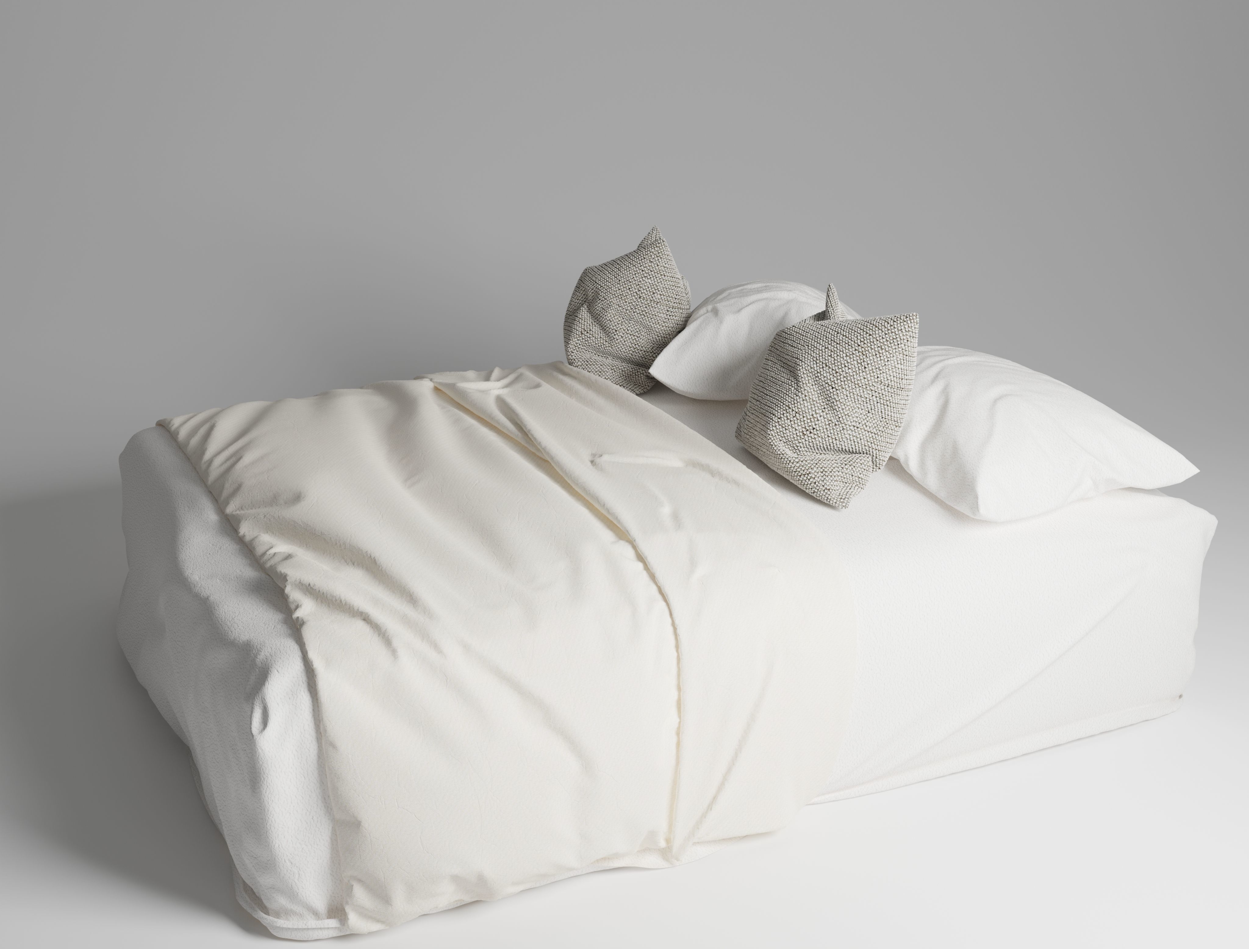 Double bed 3D model_1