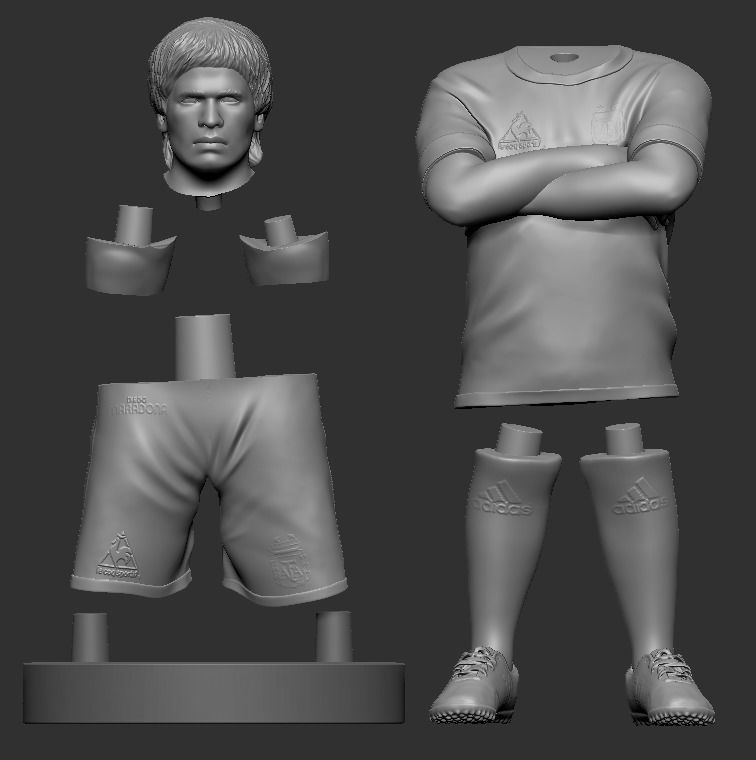 Diego Maradona 3D Printable  3D print model_2