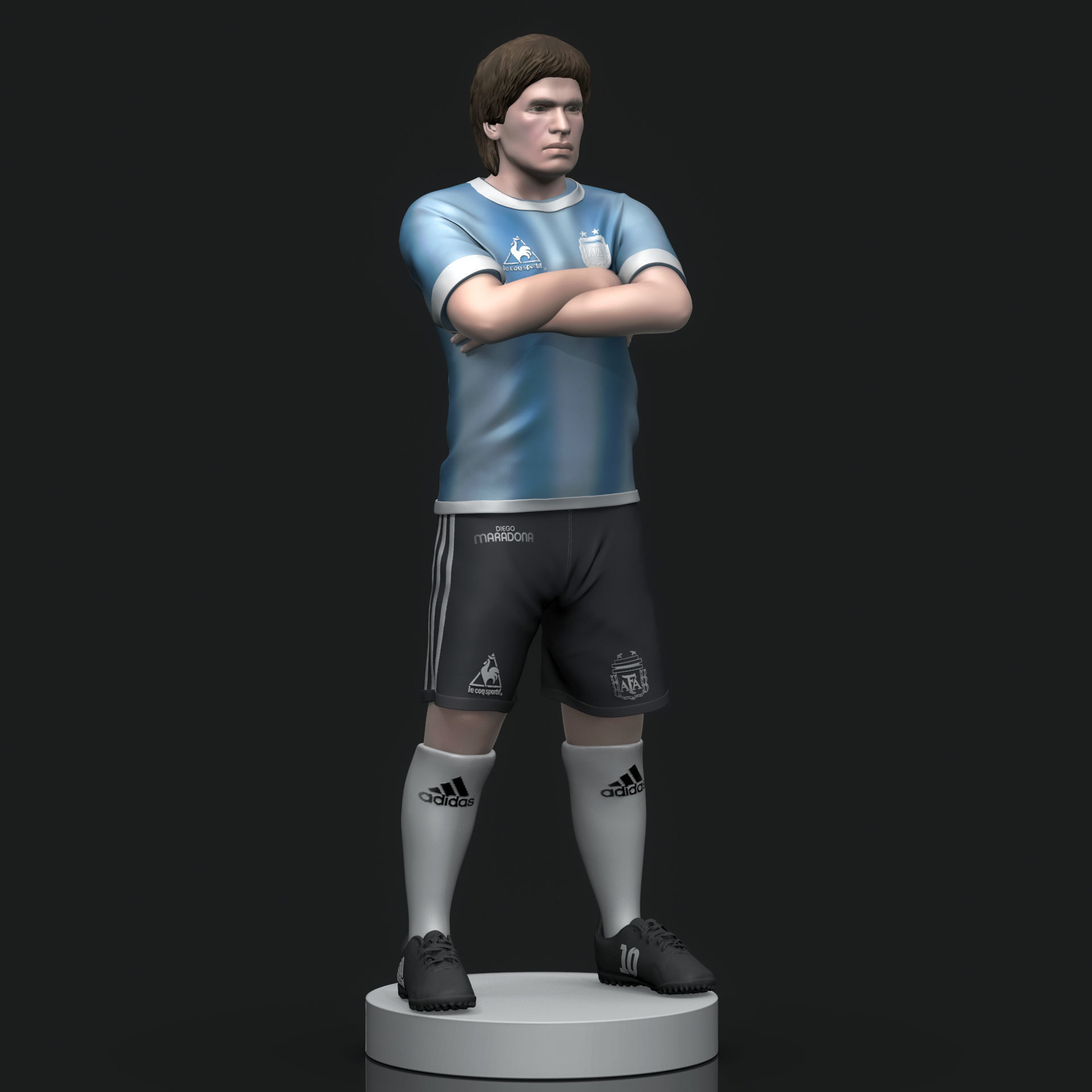 Diego Maradona 3D Printable  3D print model_11