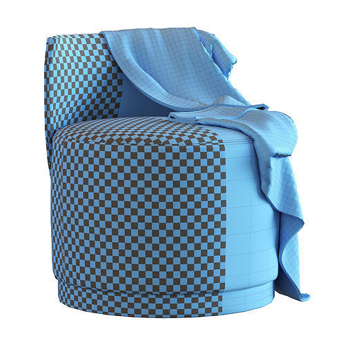 Pouf Andrew Martin 3D model 5