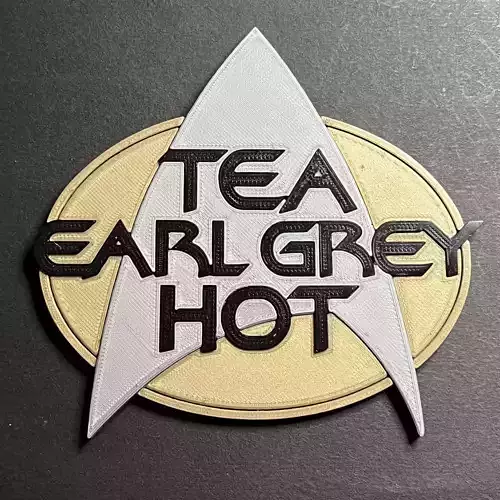 Tea Earl Grey Hot Coaster 3D print model