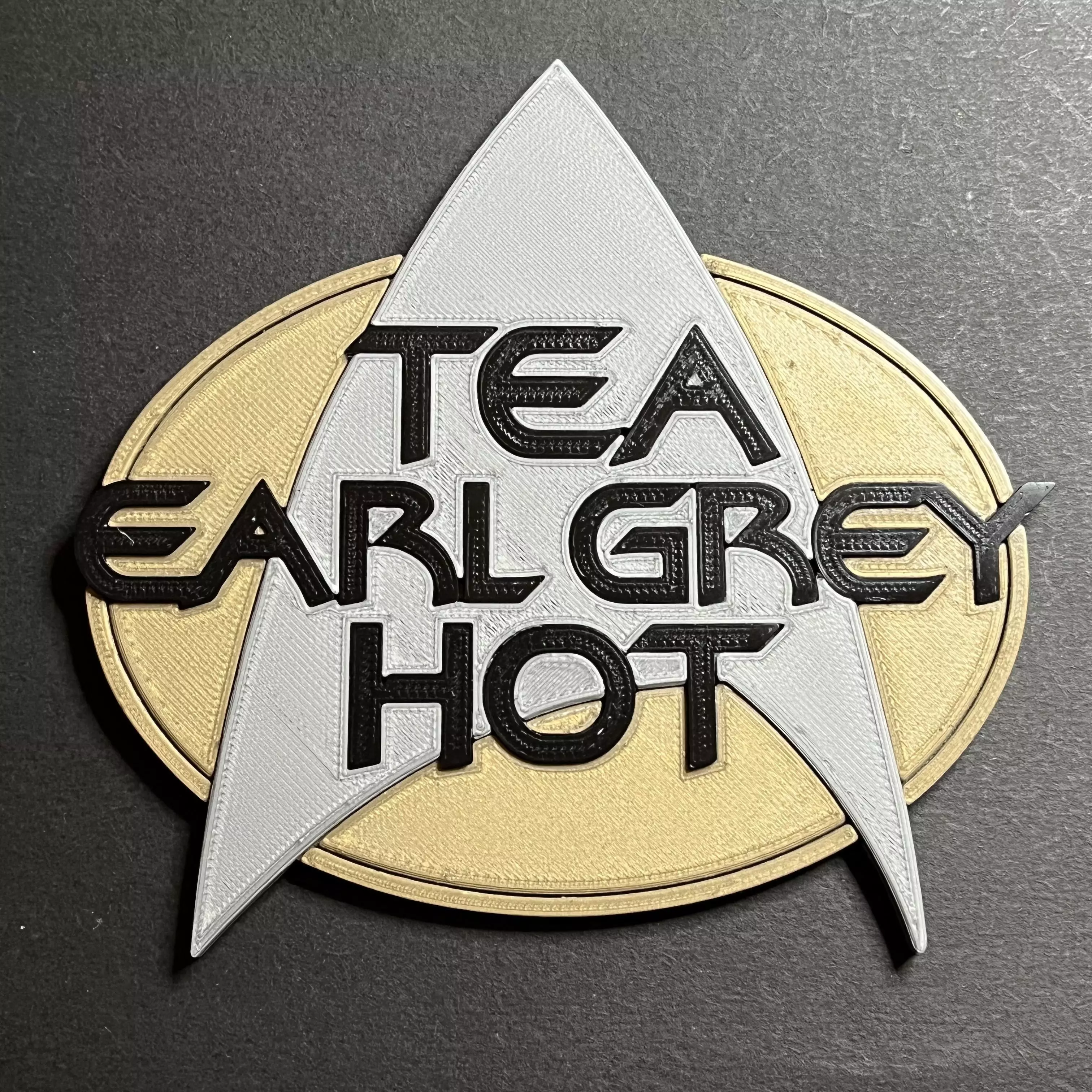 Tea Earl Grey Hot Coaster 3D print model